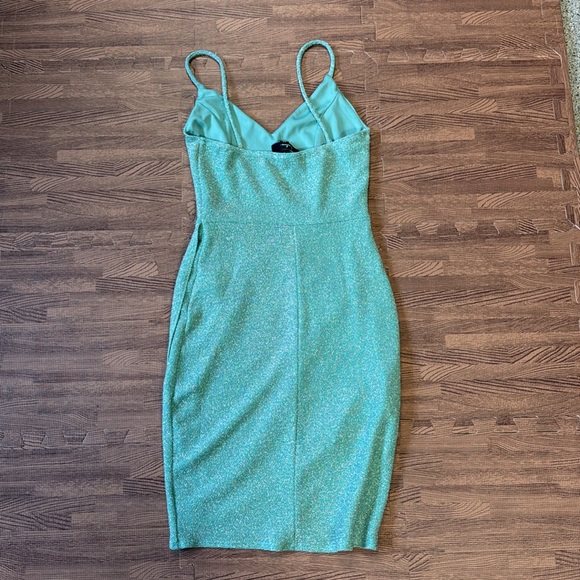 LULUS SPARKLE TEAL MINI DRESS SIZE XS - Picture 2 of 2